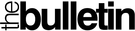 Black type (the bulletin) on white background